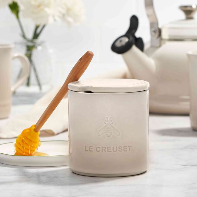 Stoneware Signature Honey Pot with Dipper image number 1